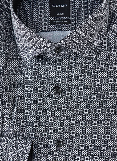Chemise manches longues noir OLYMP pour homme
