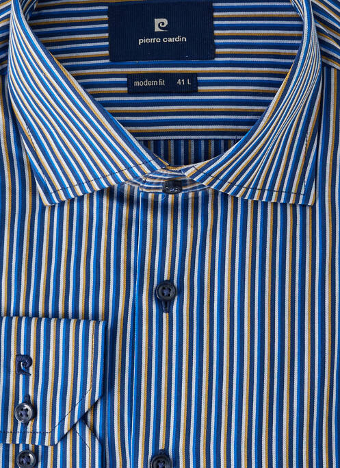 Chemise manches longues bleu PIERRE CARDIN pour homme