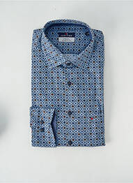 Chemise manches longues imprimé fantaisie bleu JUPITER homme