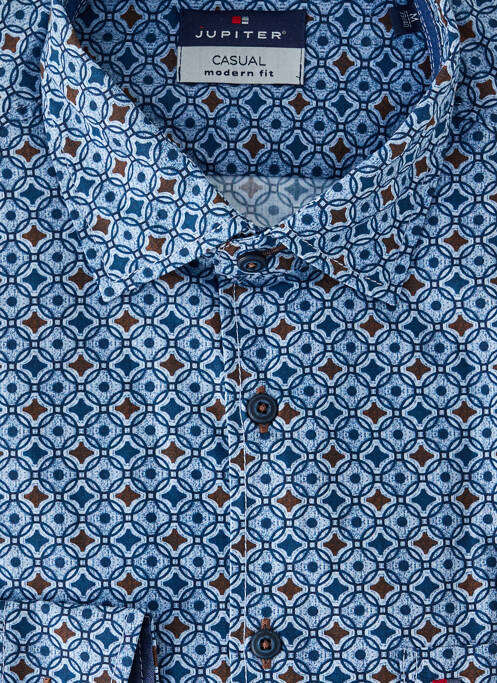 Chemise manches longues bleu JUPITER homme