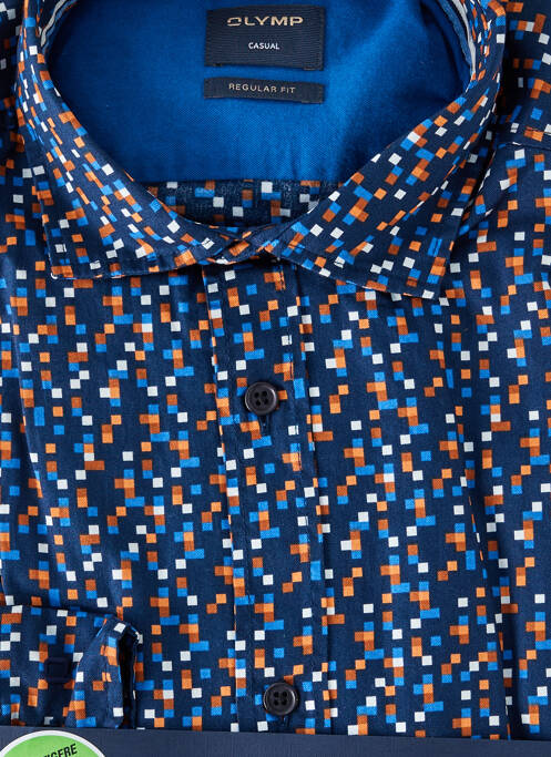 Chemise manches longues bleu OLYMP pour homme