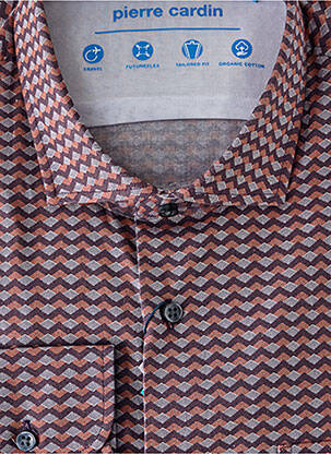Chemise manches longues imprimé fantaisie violet PIERRE CARDIN homme