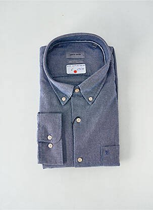 Chemise manches longues coupe cintrée bleu PIERRE CARDIN homme