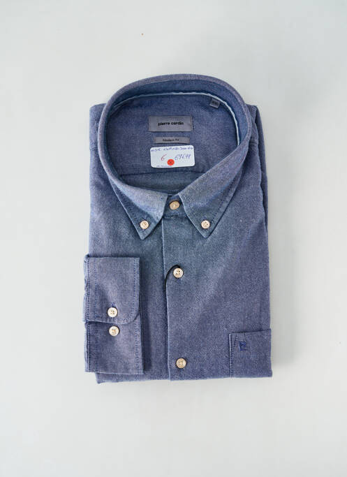 Chemise manches longues bleu PIERRE CARDIN pour homme