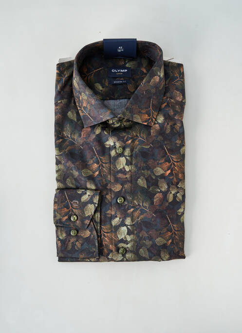 Chemise manches longues vert OLYMP pour homme