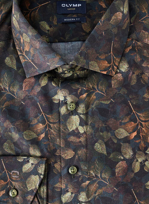 Chemise manches longues vert OLYMP pour homme