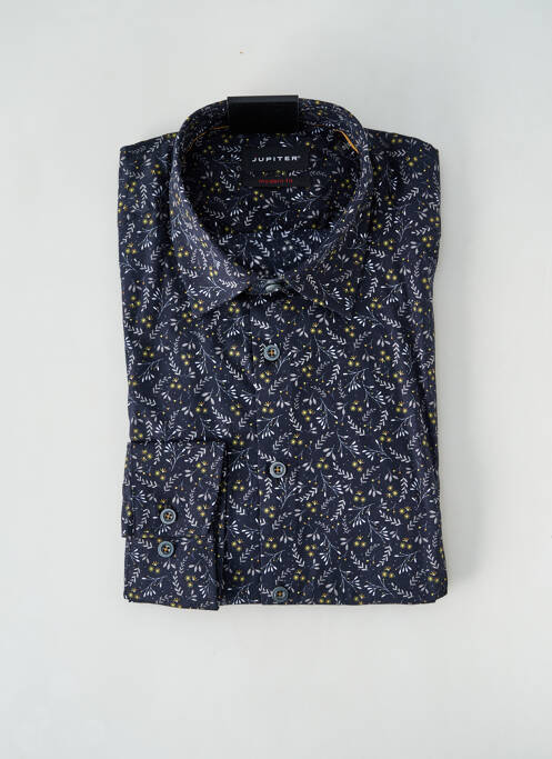 Chemise manches longues noir JUPITER pour homme