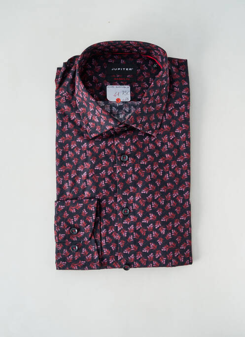 Chemise manches longues noir JUPITER pour homme