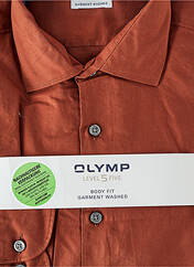 Chemise manches longues marron OLYMP pour homme seconde vue