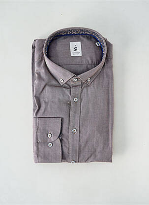 Chemise manches longues coupe droite gris JUPITER homme