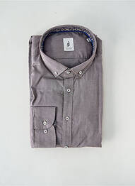 Chemise manches longues coupe droite gris JUPITER homme