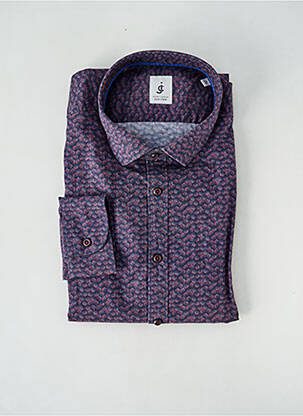 Chemise manches longues imprimé fantaisie violet JUPITER homme