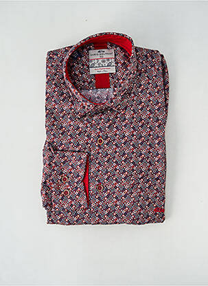 Chemise manches longues rouge DARIO BELTRAN pour homme