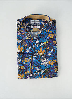 Chemise manches longues imprimé fantaisie bleu DARIO BELTRAN homme