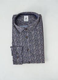 Chemise manches longues imprimé fantaisie bleu JUPITER homme