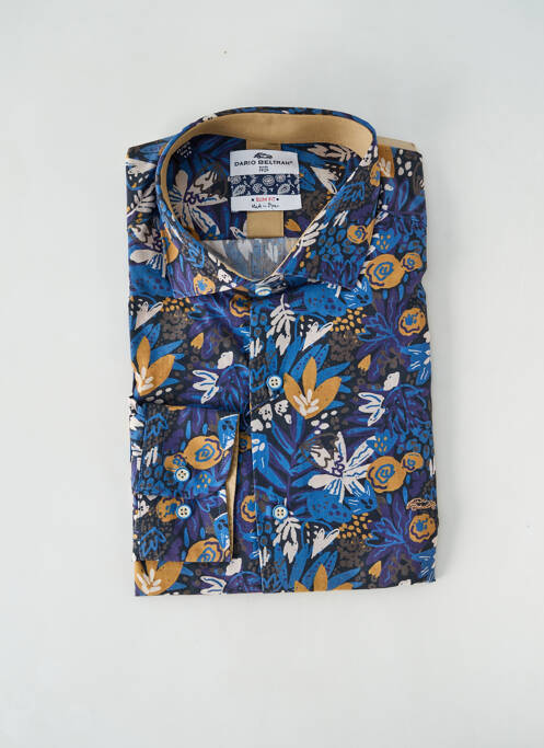 Chemise manches longues bleu DARIO BELTRAN pour homme