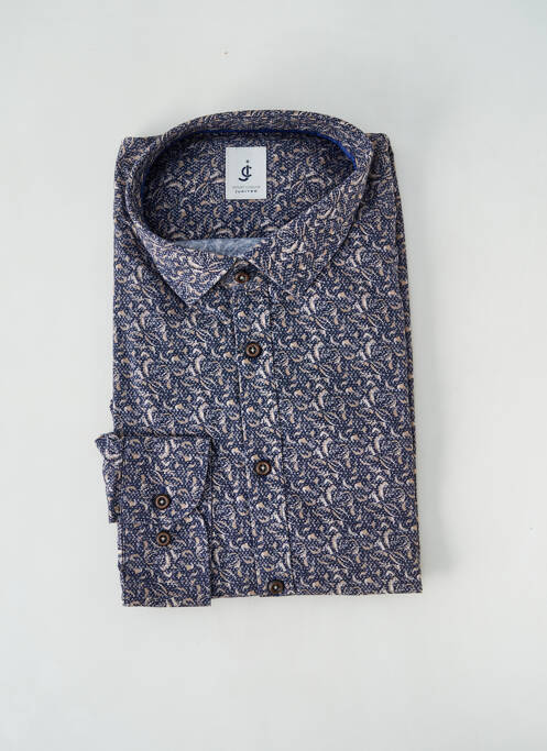 Chemise manches longues bleu JUPITER pour homme