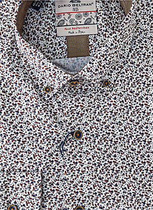Chemise manches longues coupe droite blanc DARIO BELTRAN homme