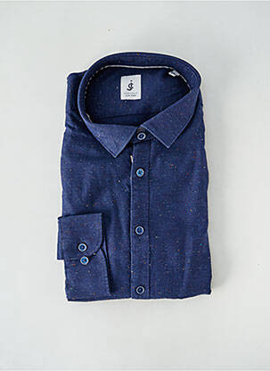 Chemise manches longues imprimé fantaisie bleu JUPITER homme