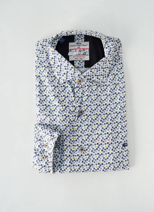 Chemise manches longues imprimé fantaisie blanc DARIO BELTRAN homme
