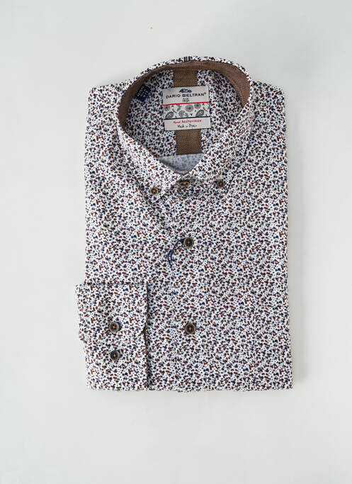 Chemise manches longues coupe droite blanc DARIO BELTRAN homme