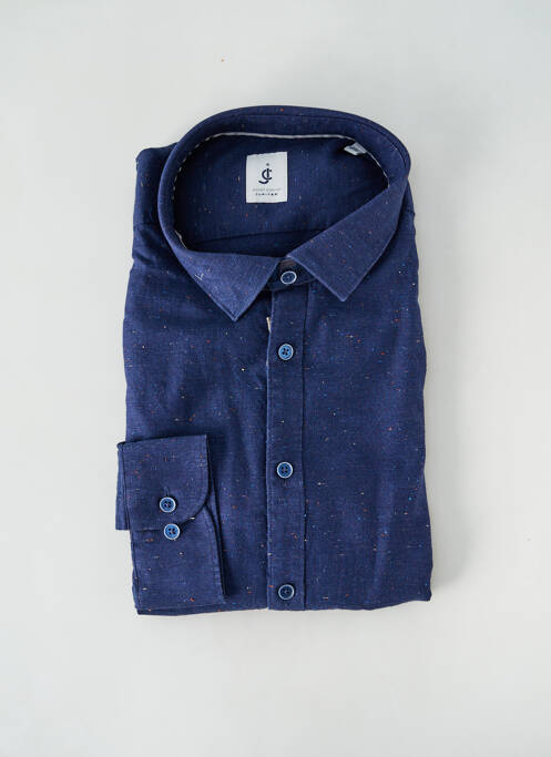 Chemise manches longues imprimé fantaisie bleu JUPITER homme
