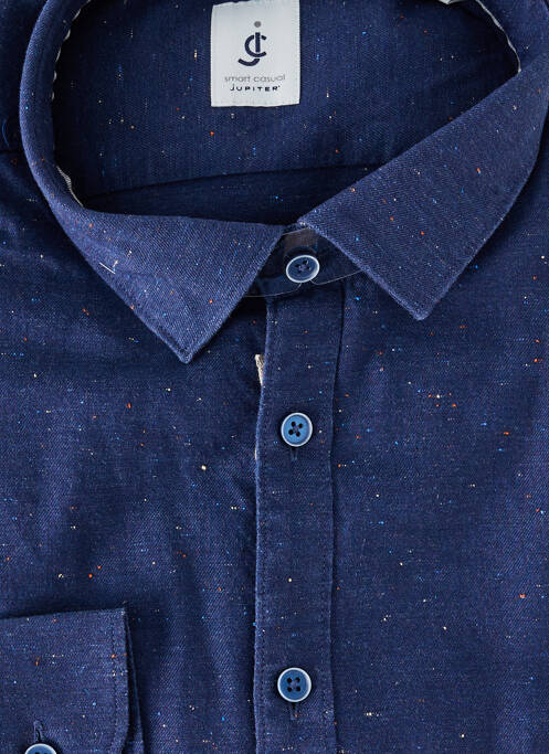 Chemise manches longues imprimé fantaisie bleu JUPITER homme
