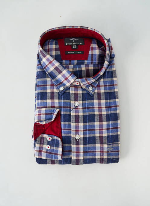 Chemise manches longues coupe droite bleu FYNCH-HATTON homme