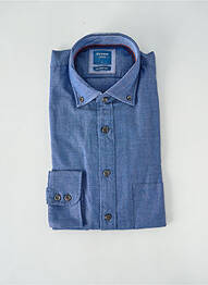 Chemise manches longues coupe cintrée bleu OLYMP homme