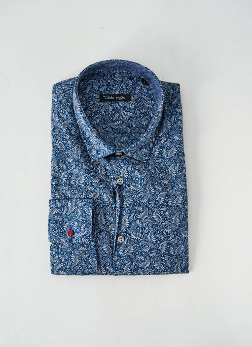 Chemise manches longues imprimé fantaisie bleu LA CIBLE ROUGE homme