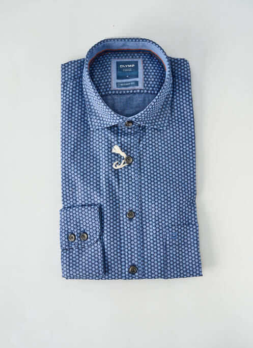 Chemise manches longues bleu OLYMP pour homme