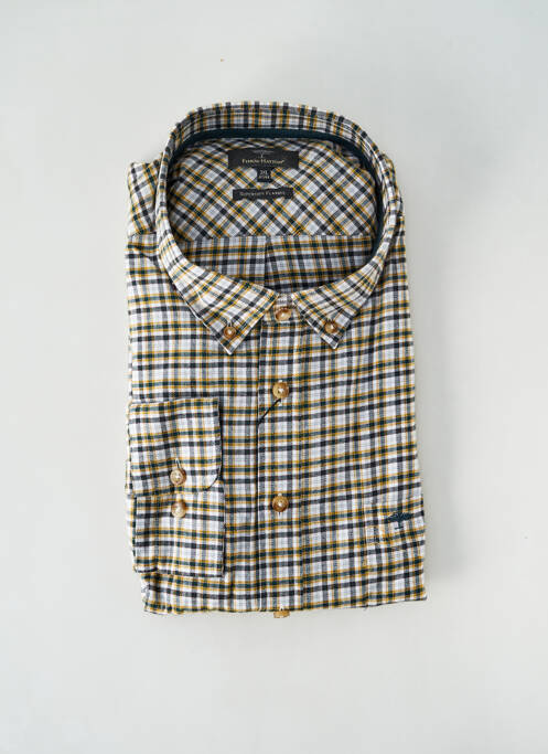 Chemise manches longues jaune FYNCH-HATTON pour homme