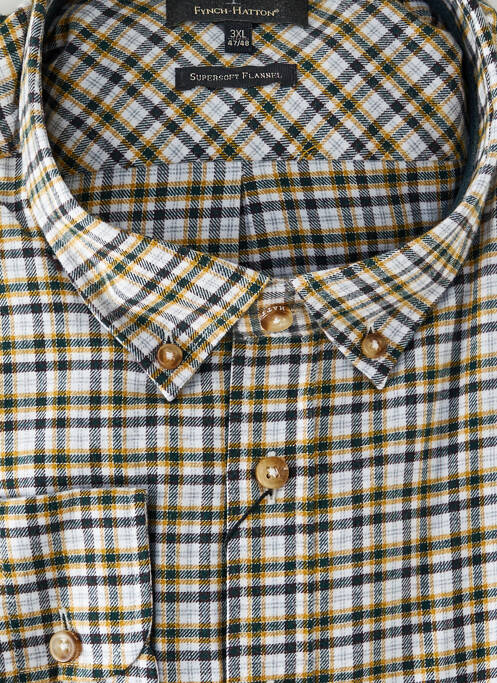 Chemise manches longues jaune FYNCH-HATTON homme