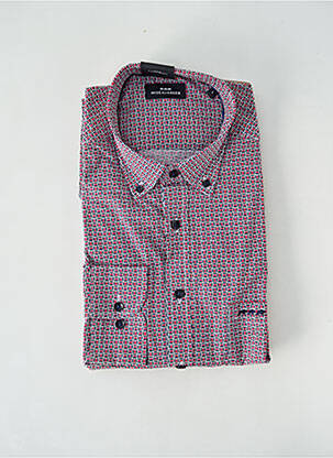 Chemise manches longues imprimé fantaisie rouge MISE AU GREEN homme