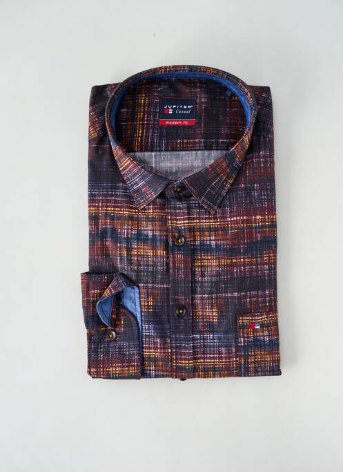 Chemise manches longues imprimé fantaisie bleu JUPITER homme