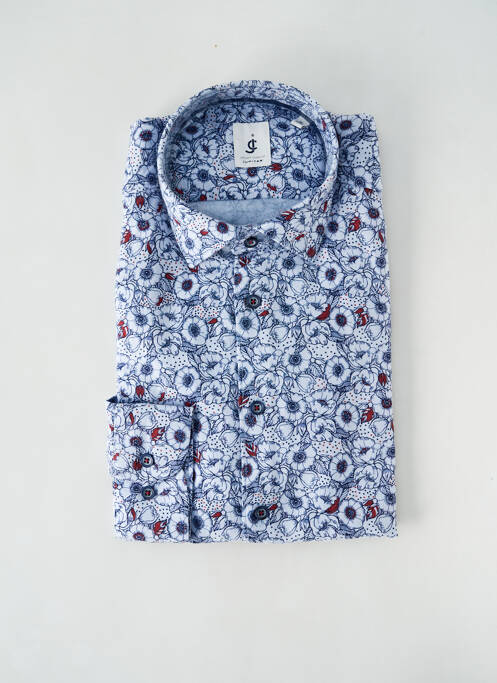 Chemise manches longues coupe cintrée bleu JUPITER homme