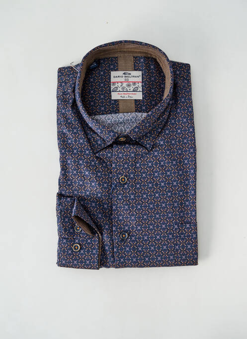 Chemise manches longues bleu DARIO BELTRAN pour homme