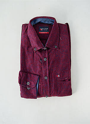 Chemise manches longues imprimé fantaisie violet JUPITER homme