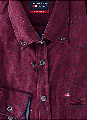 Chemise manches longues imprimé fantaisie violet JUPITER homme