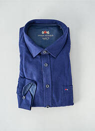 Chemise manches longues coupe droite bleu JUPITER homme
