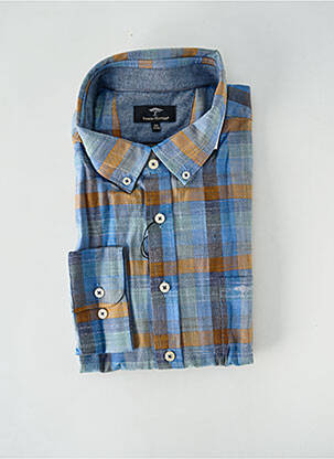 Chemise manches longues bleu FYNCH-HATTON pour homme