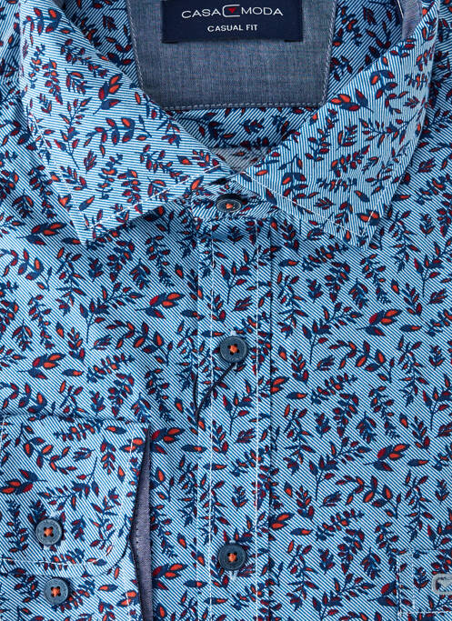 Chemise manches longues bleu CASAMODA homme