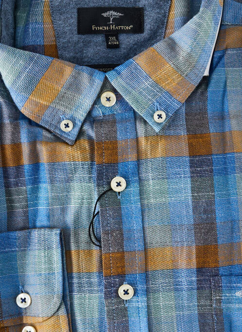 Chemise manches longues bleu FYNCH-HATTON homme