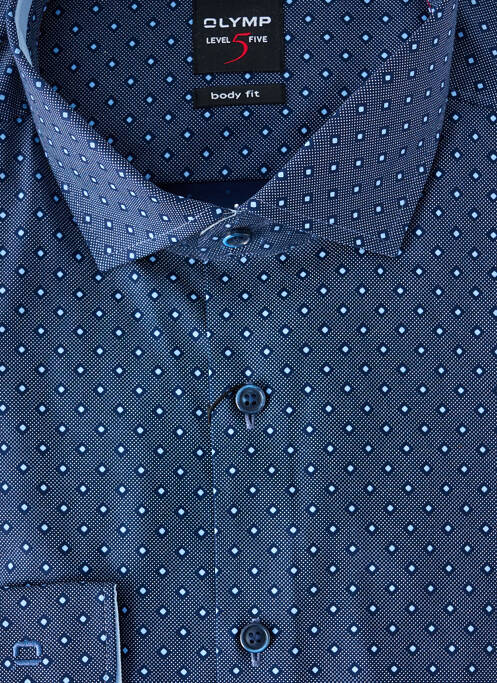 Chemise manches longues bleu OLYMP homme