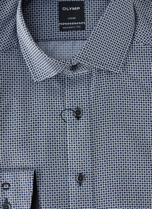 Chemise manches longues noir OLYMP homme