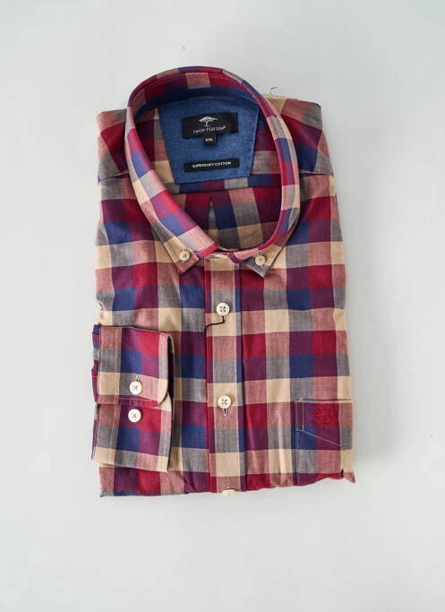 Chemise manches longues rouge FYNCH-HATTON pour homme