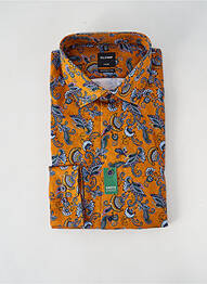 Chemise manches longues imprimé fantaisie orange OLYMP homme