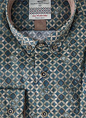 Chemise manches longues vert DARIO BELTRAN pour homme seconde vue