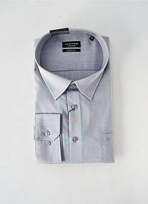 Chemise manches longues coupe droite gris JUPITER homme