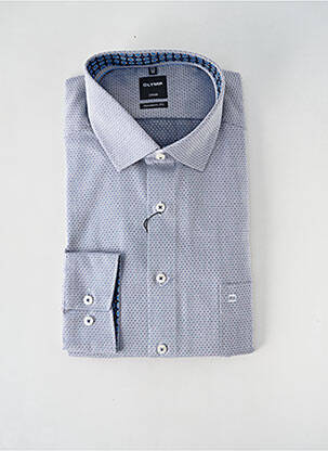 Chemise manches longues gris OLYMP pour homme